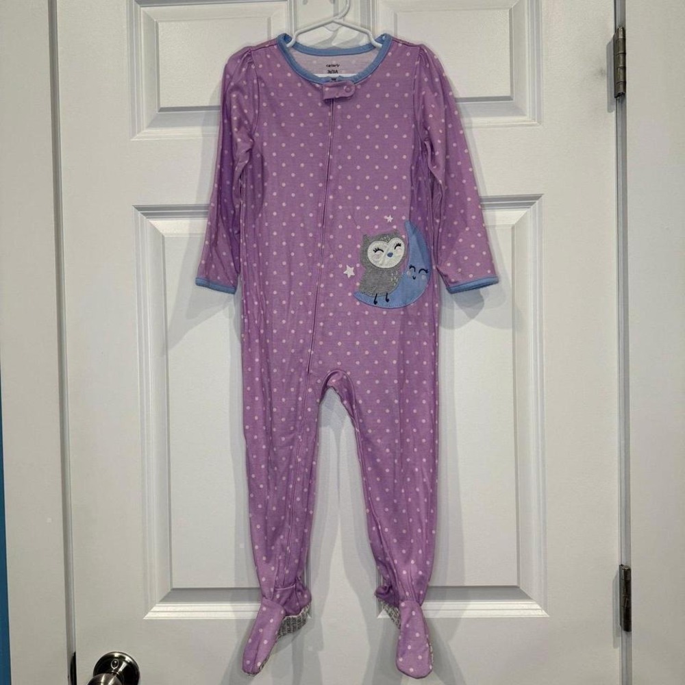 Carters Girls Owl Footie Pajamas Size‎ 3T